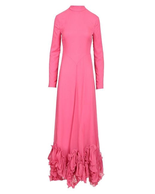 rotate chiffon maxi ruffle dress ROTATE Chiffon Maxi Ruffle Dress