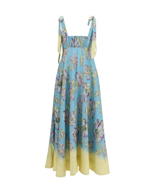 ALÉMAIS Blue Jerry Ballet Dress Linen