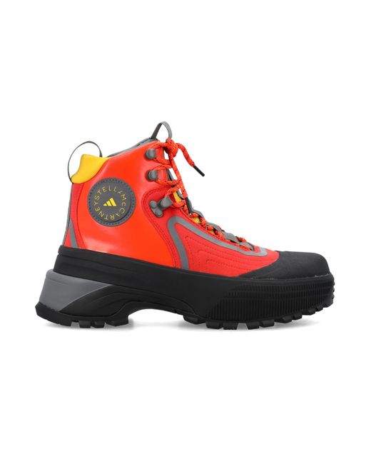 Adidas By Stella McCartney Red Terrex Hiking Boots