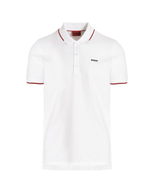 Boss White Dinoso222 Polo Shirt for men