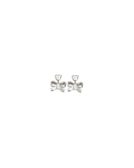 Self-Portrait White Brass Earrings
