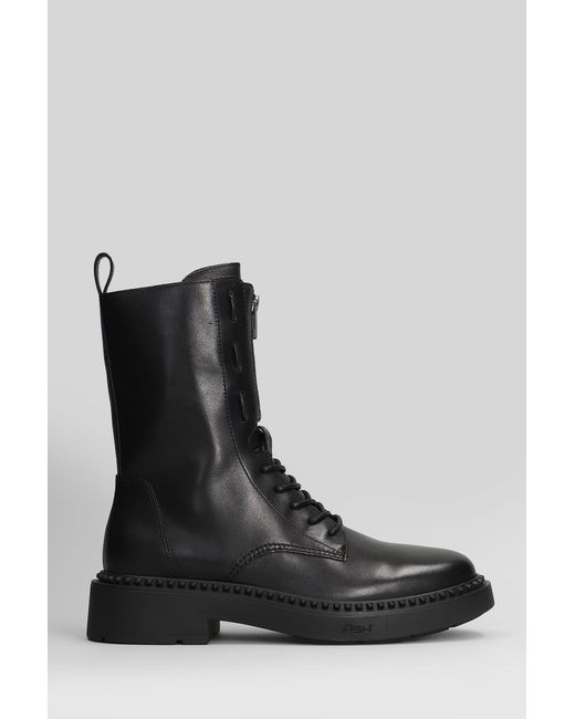 Ash Black Misty Combat Boots