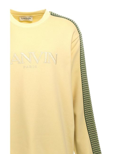 Lanvin Yellow Brodé Side Curb' Sweatshirt for men