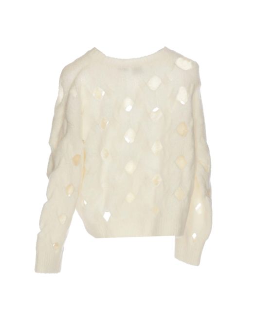 Pinko White Caribu Sweater