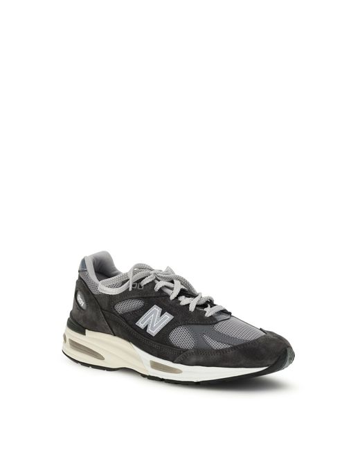 New Balance Multicolor Sneakers 991V2 Upper: Calf Leather Trainers