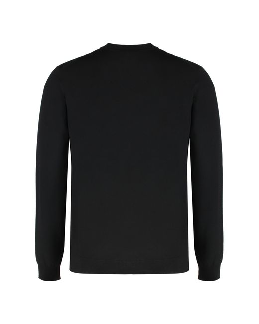 Slowear Black Sweater Wool Virgin Sweatshirts for men