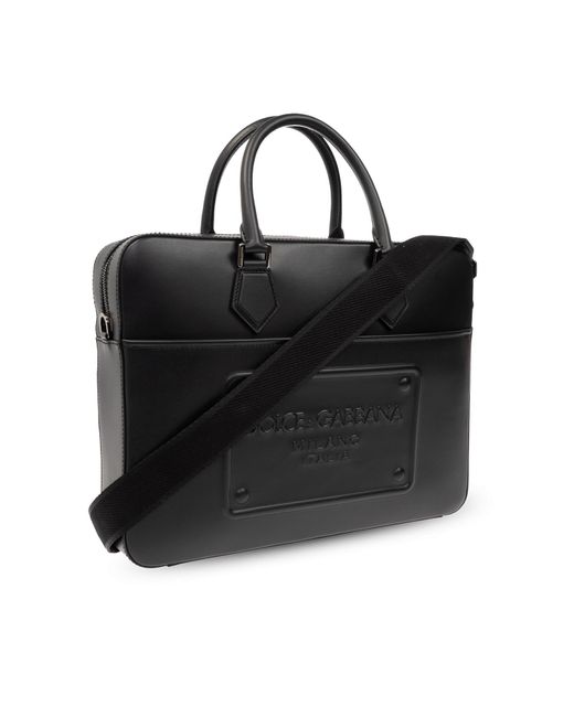 Dolce & Gabbana Black Dolce & Gabbana Briefcase With Logo for men