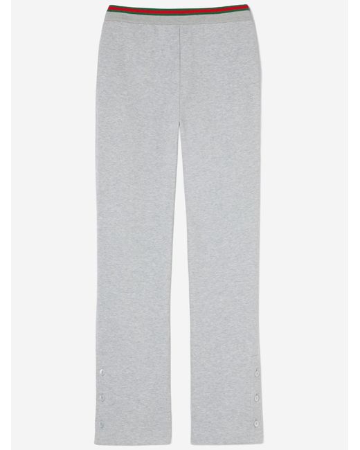 Gucci Gray Cotton Jersey Leisure Trousers With Web
