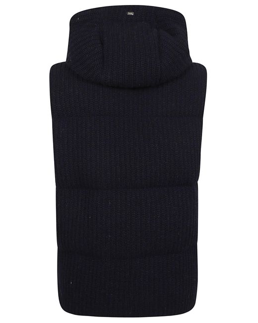 Herno Black Mesh Gilet for men