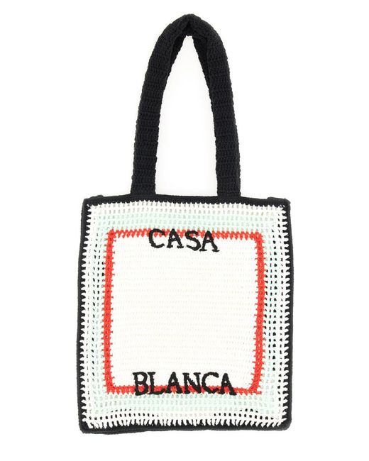 Casablanca White Crochet Bag Main: Cotton Lining: Lyocell Handbags