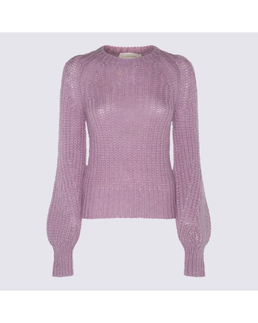 Zimmermann Purple Dusty Lilac Mohair Blend Sweater
