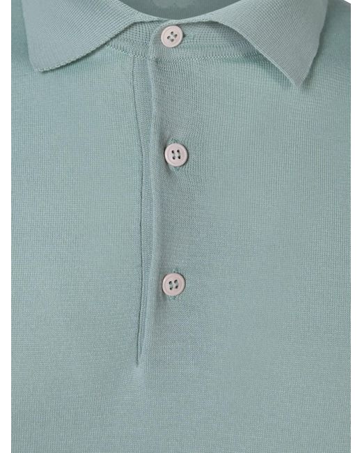 Lardini Blue Jersey Sage Polo Shirt for men