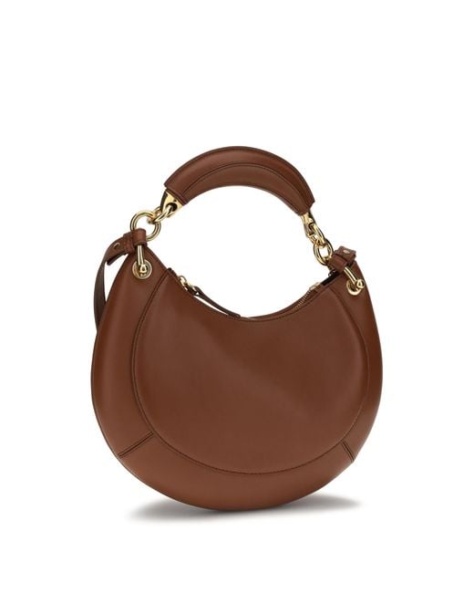 Chloé Brown Marcie Shoulder Bag Calf Leather Bos Taurus