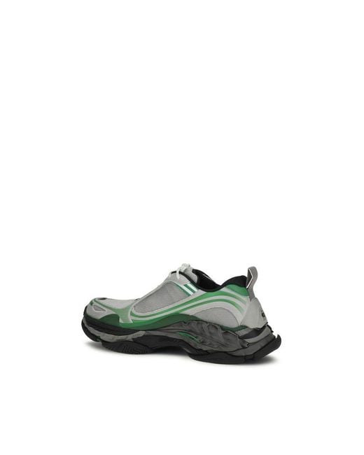 Balenciaga Green Polyester Athletic Sneakers for men