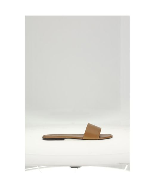 Céline White Mule Easy 05 Upper: Lambskin Sandal