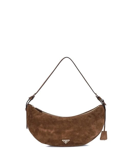 Prada Brown Demi-Lune Shoulder Bag