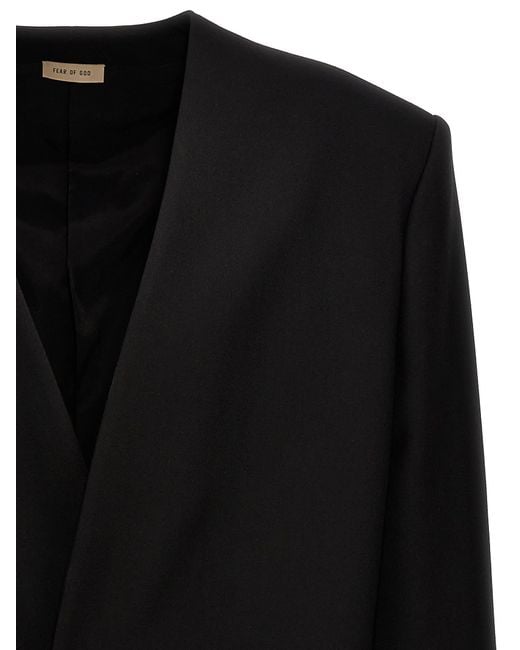 Fear Of God Black 'Lapeless Suit' Blazer for men
