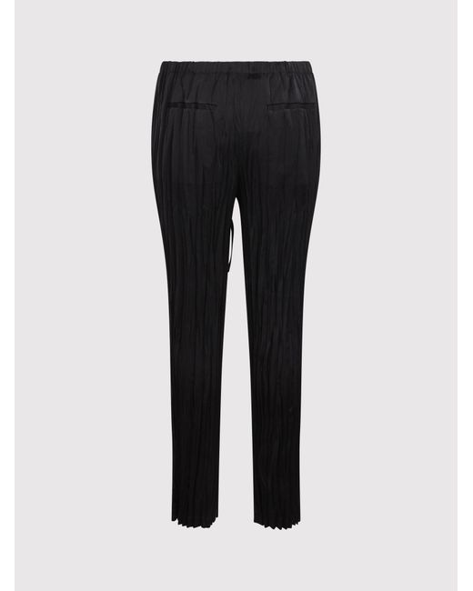 Helmut Lang Black Trousers With Wrinkled Effect