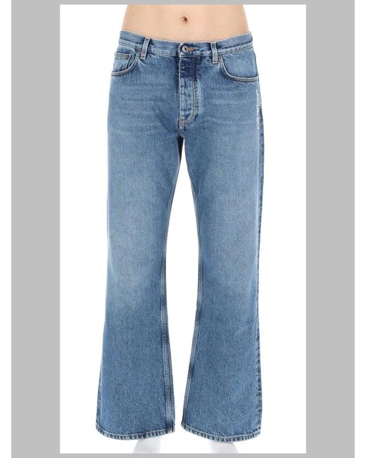 Off-White c/o Virgil Abloh Blue Jeans Half Arrow Cotton for men