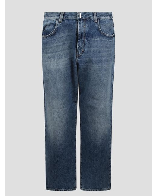 Givenchy Blue Mid-Rise Denim Trousers for men