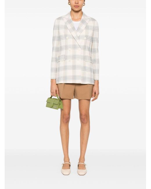 Circolo 1901 White Cotton Double-Breasted Jacket