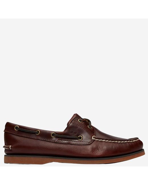 Timberland Brown Loafers Classic Boat Leather for men