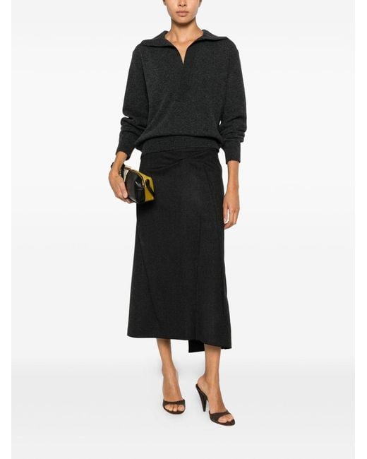 Victoria Beckham Multicolor Pressed Midi Skirt