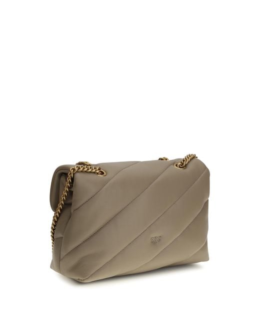 Pinko Natural Leather Shoulder Bag Love Classic Calf