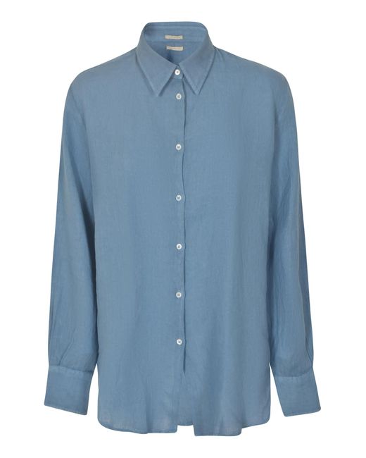 Massimo Alba Blue Regular Plain Formal Shirt