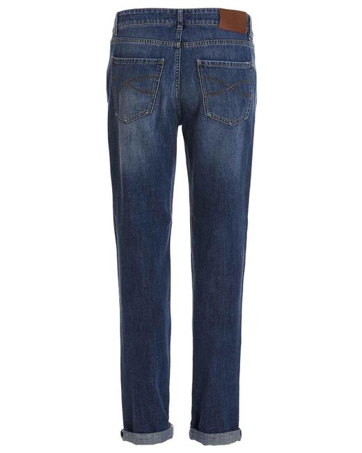 Brunello Cucinelli Blue Stone Wash Denim Jeans for men