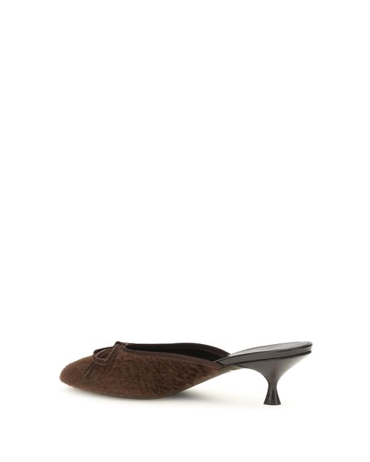 Herbert Levine White Sandals Fur