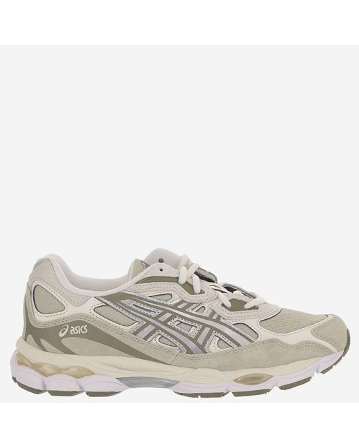 Asics Gray Sneakers Gel-Nyc Leather And Textile Trainers