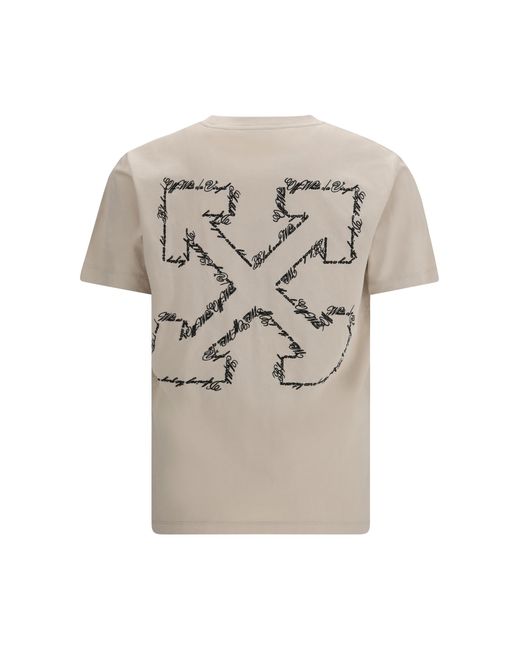 Off-White c/o Virgil Abloh Multicolor Script Arrow T-Shirt Cotton T-Shirts for men