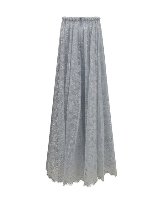 Zimmermann Gray Carousel Metallic Twist Dress Polyester; Metal Fibers