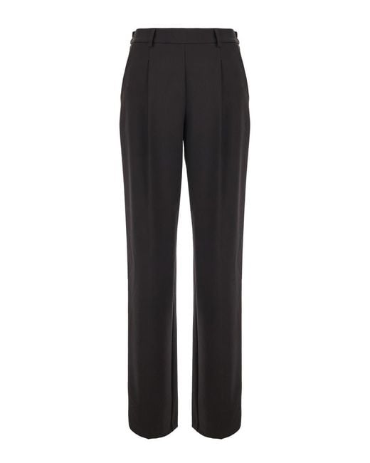 Twinset Black Trousers Tech Fabric Polyester