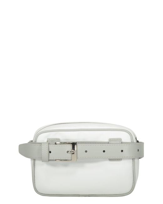 Herno White Belt Bag With Logo