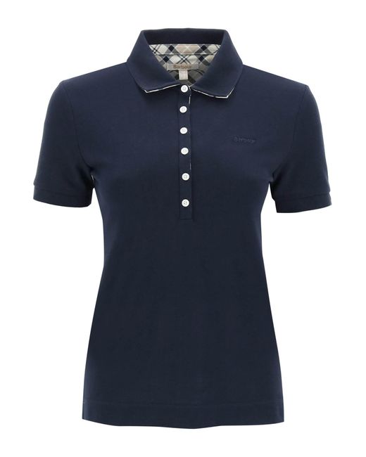 Barbour Blue Classic Polo With Embroidered Logo Detail