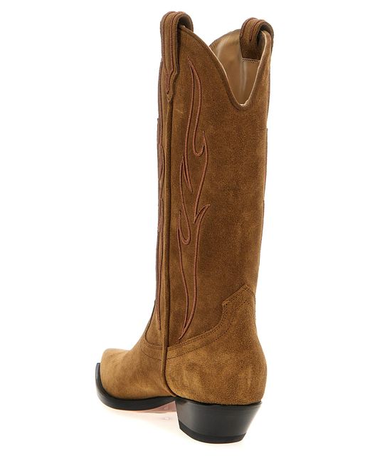Sonora Boots Brown Santa Fe Boots Calfskin Leather (Bos Taurus) Boots, Ankle