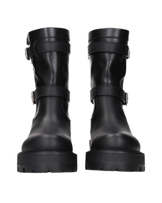 Dior Black Leather Ankle Boots
