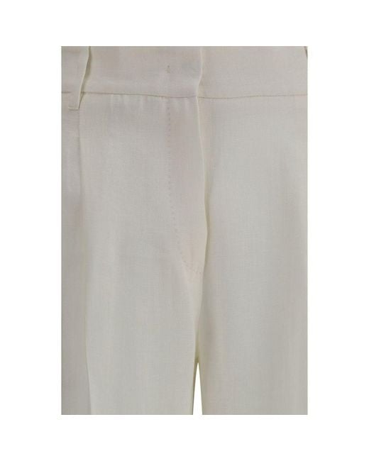 Max Mara Gray Linen Casual Pants