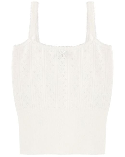 J.W. Anderson White Top With Bow Main: Viscose Tops