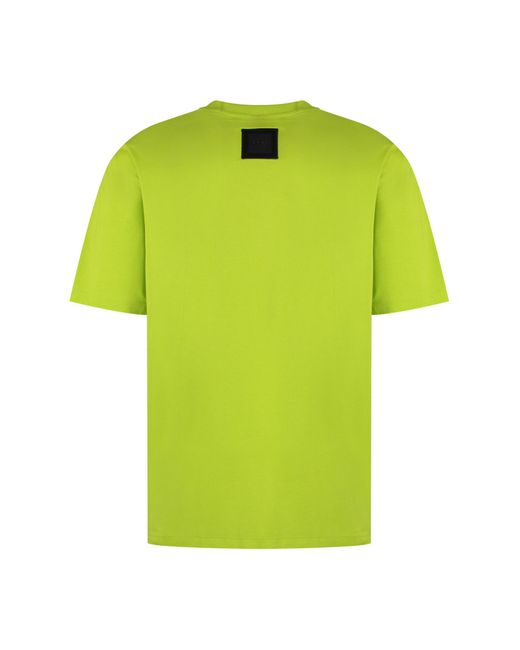 Boss Yellow Cotton Crew-Neck T-Shirt for men