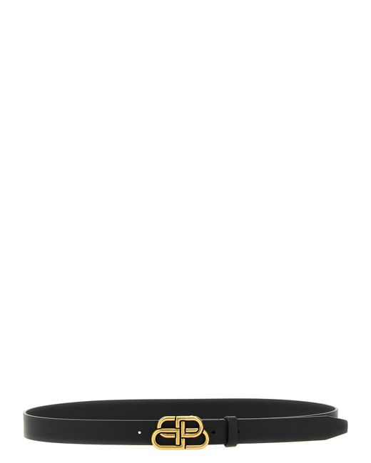 Balenciaga Black 'Bb Thin' Belt