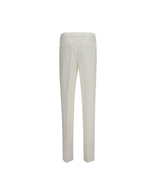 Brunello Cucinelli Gray White Linen Casual Pants for men