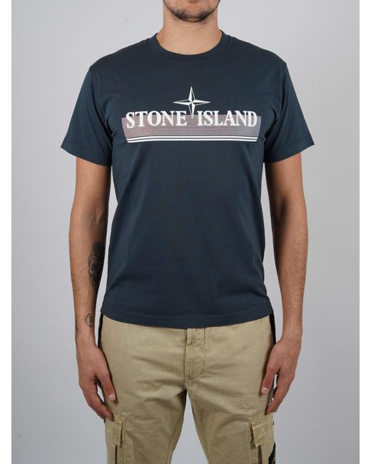 Stone Island T-shirt Uomo T-shirt in Blue for Men - Lyst