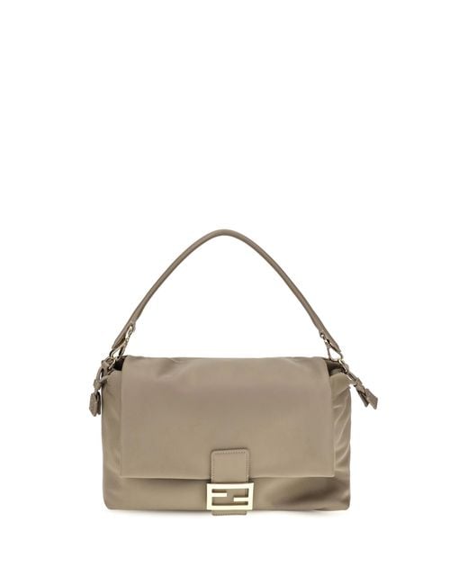 Fendi Natural Baguette Soft Nappa Leather Shoulder Bag Calf Bos Taurus