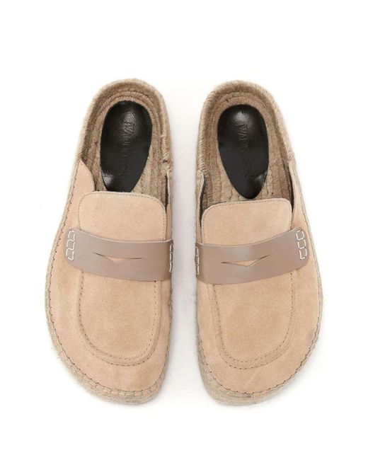 JW Anderson Beige Suede Espadrille Loafer Mules in Natural for Men