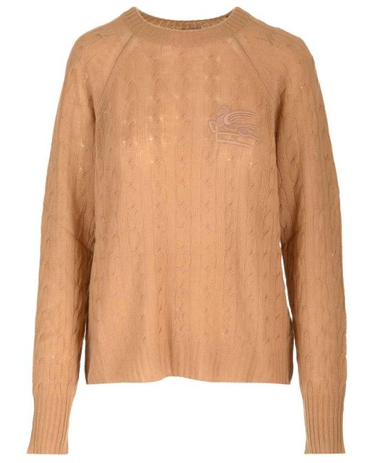 Etro Natural Cable Knit Sweater