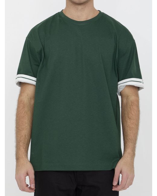 Burberry Green Cotton T-shirt for men