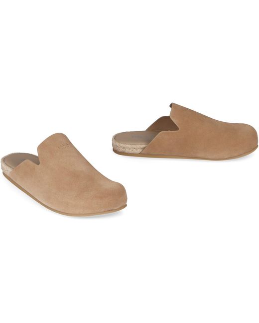 Prada Brown Suede Mules for men